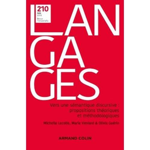 Langages N° 210, Juin 2018 - Vers Une Sémantique Discursive : Propo... on Productcaster.