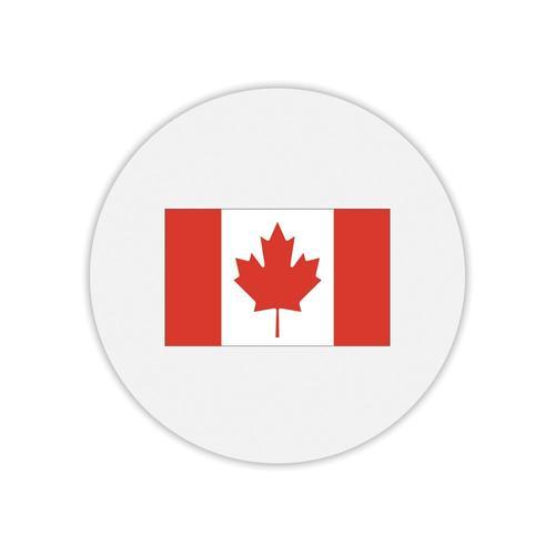 Tapis de souris rond imprimé drapeau canada on Productcaster.