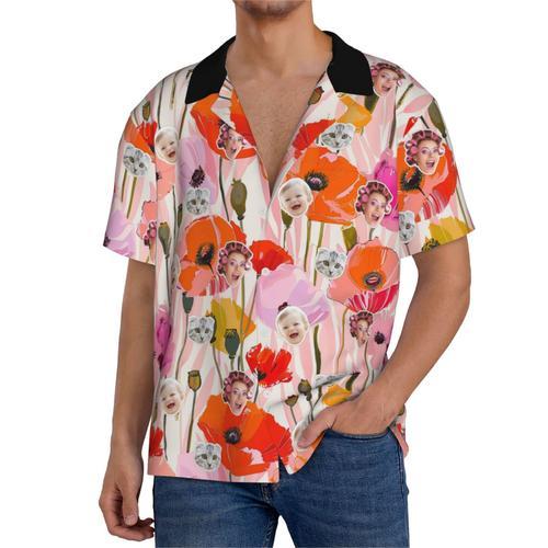 Chemises Hawaïennes Pour Hommes Personnalisées Fleurs De Pavot De P... on Productcaster.