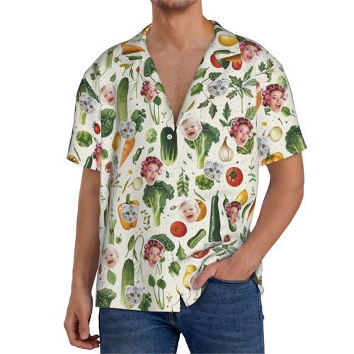 Chemises Hawaïennes Pour Hommes Personnalisées Légumes De Printemps... on Productcaster.