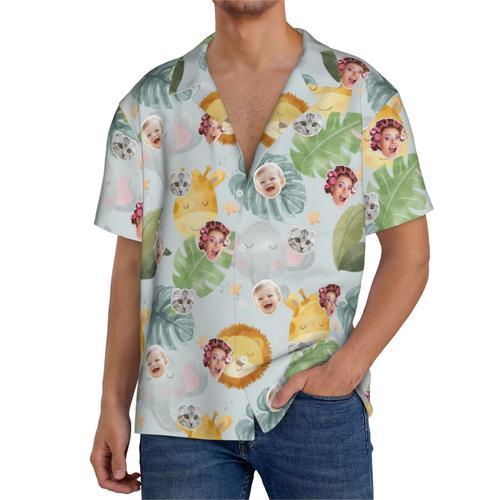 Chemises Hawaïennes Pour Hommes Personnalisées Safari Jungle Bébé3 ... on Productcaster.