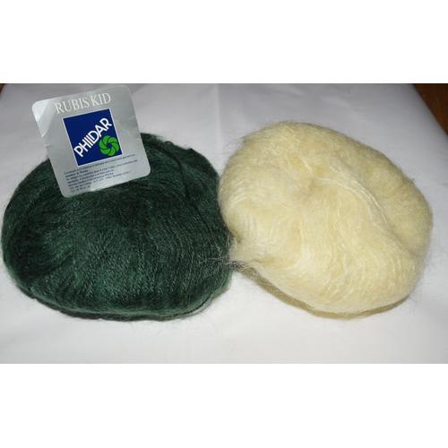 1 Pelote 70 % Mohair Vert + 1 Pelote 50 % Mohair Jaune Phildar on Productcaster.