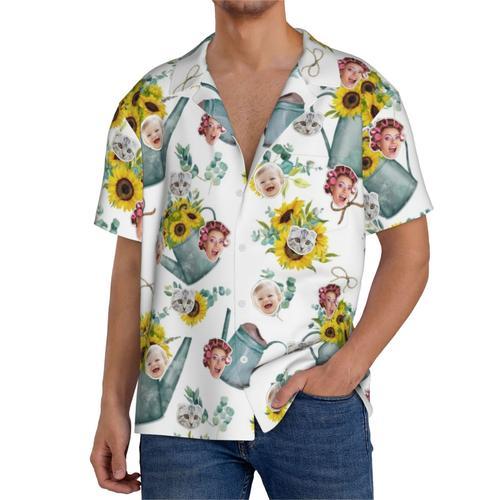 Chemises Hawaïennes Pour Hommes Personnalisées Motif De Tournesol A... on Productcaster.