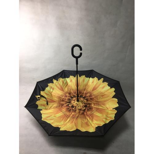 Parapluie Inversé Fleurs Jaune on Productcaster.