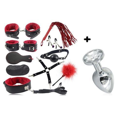 Ensemble Complet Bondage Kit Sm Soumission Fétiche - Noir - Rouge -... on Productcaster.