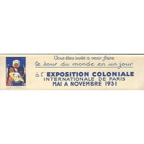 Marque Page, Exposition Coloniale Internationale De Paris Mai A Nov... on Productcaster.