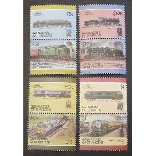 Saint-Vincent Grenadines Oblitéré Lot De 8 Timbres De 1987 Locomoti... on Productcaster.