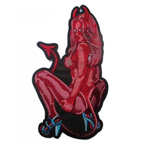 Gros Patch Diblesse Rouge Rock Roll Biker 22.5x12.5 Cm Ecusson Dos ... on Productcaster.