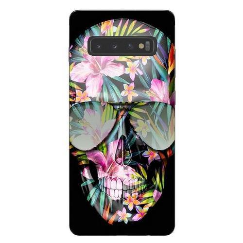 Coque Galaxy S10 Plus Mort Exotique Noir Tropical Fleur Summer on Productcaster.