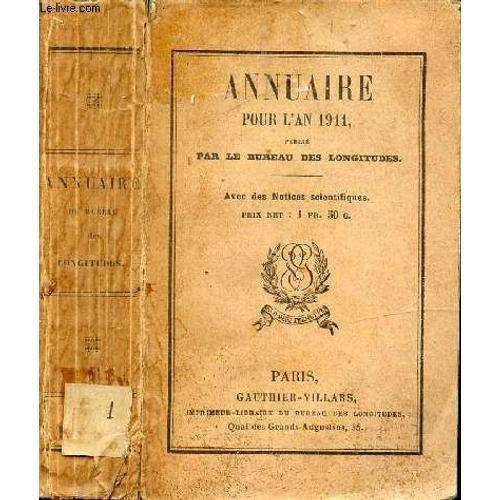 Annuaire Pour L An 1911 / Calendriers, Phénomènes Célestes, Soleil,... on Productcaster.