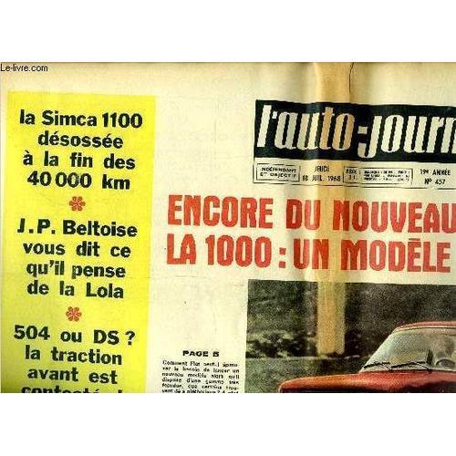 L Auto Journal N° 457 - Encore Du Nouveau Chez Fiat ! La 1000 : Un ... on Productcaster.