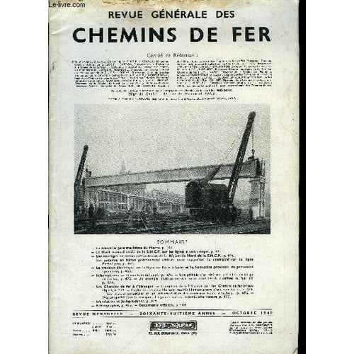 Revue Generale Des Chemins De Fer N° 10 - La Nouvelle Gare Maritime... on Productcaster.