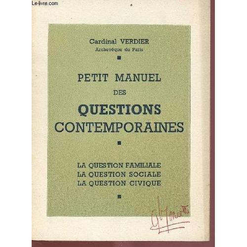 Petit Manuel Des Questions Contemporaines on Productcaster.