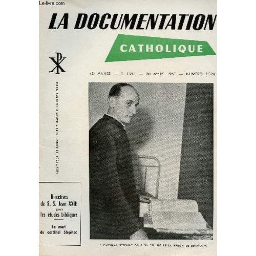 La Documentation Catholique N°1324 - 20 Mars 60 : Directuves De S.S... on Productcaster.