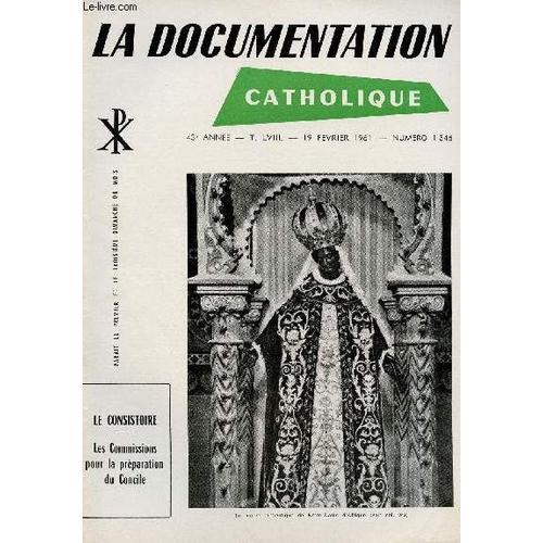 La Documentation Catholique N°1346 - 16 Fev 61 : Le Consitoire / Le... on Productcaster.