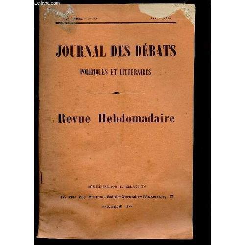 Journal Des Debats Politiques Et Litteraires -Revue Hebdomadaire - ... on Productcaster.