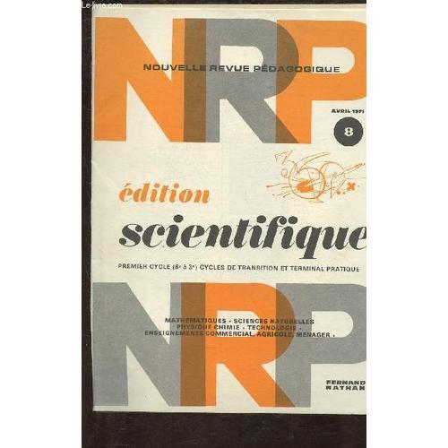 Nrp - Nouvelle Revue Pedagogique N°8 - Avril 1971 : Edition Scienti... on Productcaster.