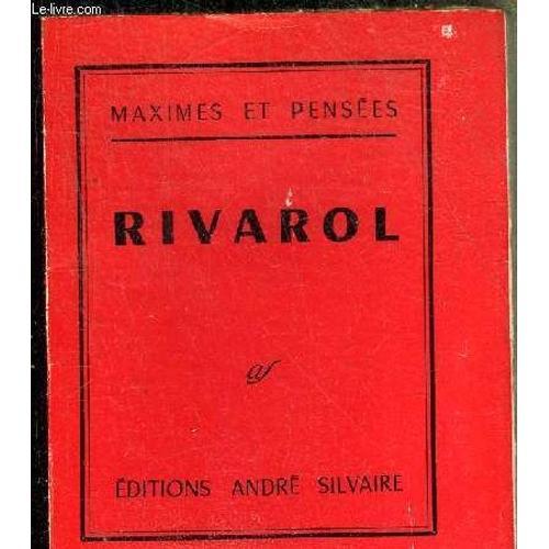 Maximes Et Pensees Rivarol 1753-1801. on Productcaster.