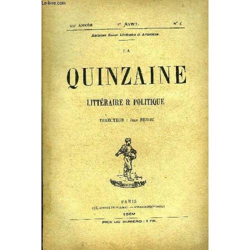 La Quinzaine Litteraire & Politique N°4 1er Avril Viie Annee - Prob... on Productcaster.