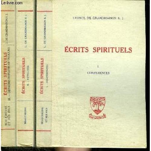 Ecrits Spirituels - Tome 1 A 3 En 3 Volumes on Productcaster.