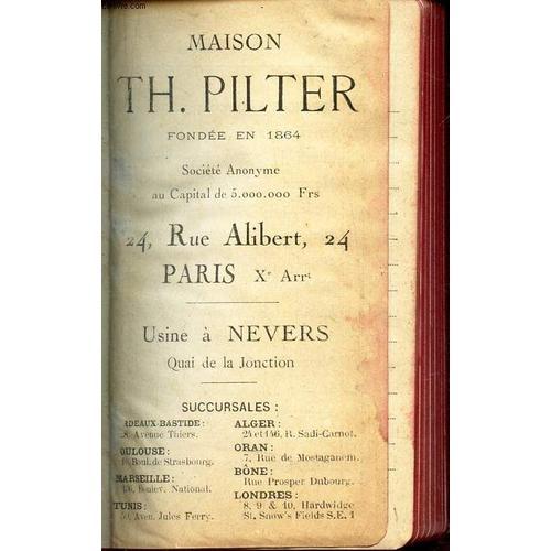 Agenda De La Maison Th. Pilter, Fondée En 1864 . Annee 1922. on Productcaster.