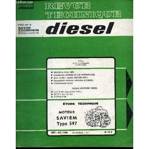 Revue Technique Diesel - N°33 D - Sept-Oct 1968 / - Salon De Paris ... on Productcaster.