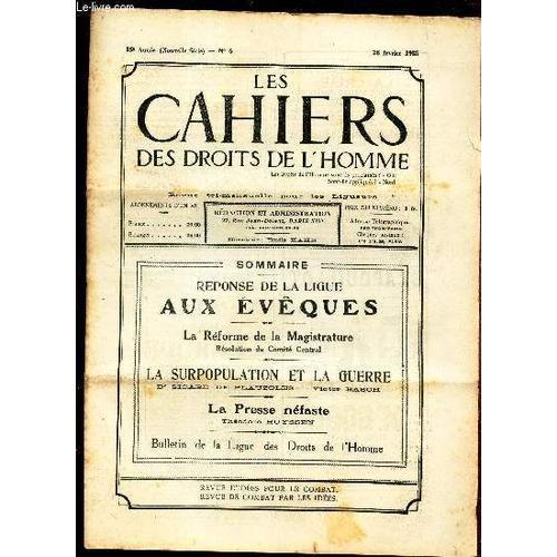 Les Cahiers Des Droits De L Homme - N°6 - 28 Fev 1935 / Reponse A L... on Productcaster.