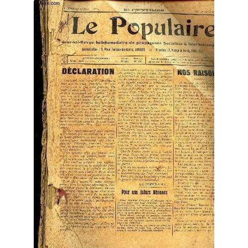 Le Populaire - Premiere Annee - Lot De 53 Numeros Numéroté De 1 Au ... on Productcaster.