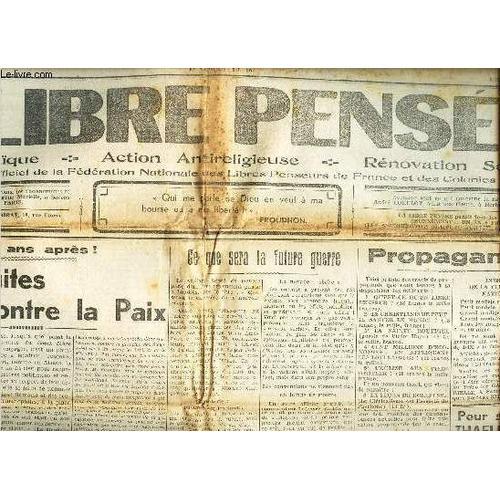 La Libre Pensee - N°31 / Juil-Aout 1934 / Les Jesuites Contre La Pa... on Productcaster.