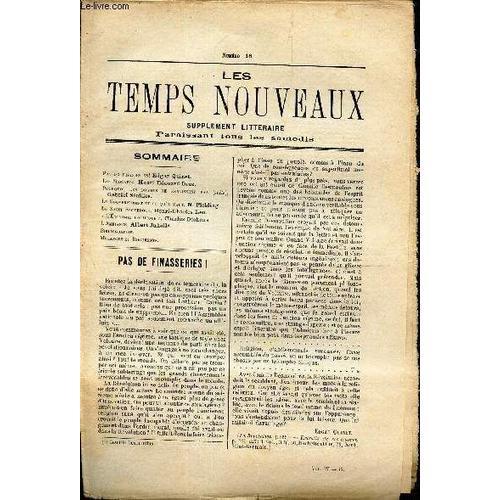 Les Temps Nouveaux - Supplement Litteraire - Tome 4e - N°16/ Pas De... on Productcaster.