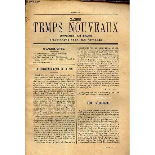 Les Temps Nouveaux - Supplement Litteraire - Tome 2eme -N°38 / Le C... on Productcaster.