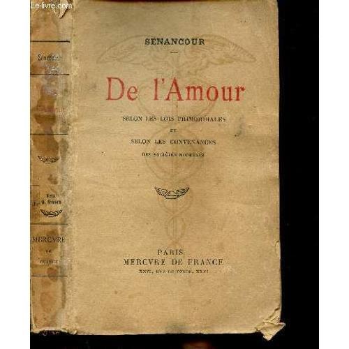 De L Amour - Selon Les Lois Primordiales Et Selon Les Convenances D... on Productcaster.