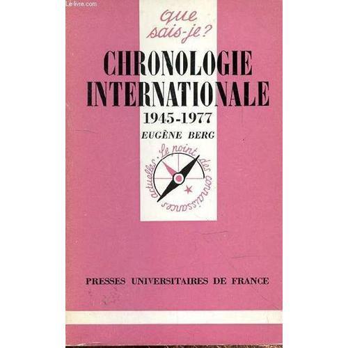 Que Sais Je? - Chronologie Internationale 1945-1977 on Productcaster.