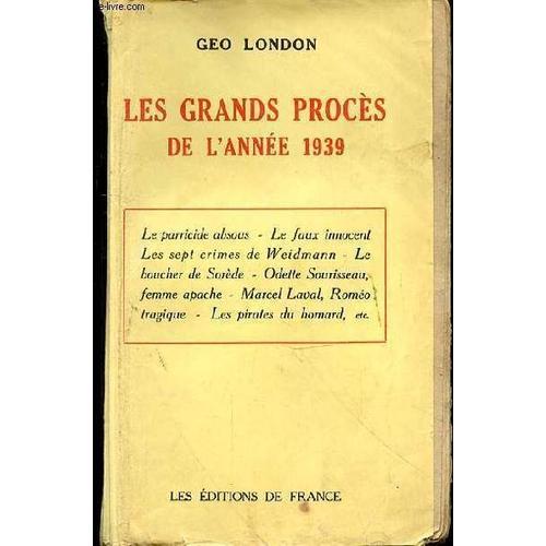 Les Grands Proces De L Annee 1939 on Productcaster.