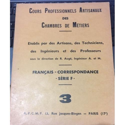 Cours Professionnels Artisanaux Des Chambres De Metiers -Francais -... on Productcaster.