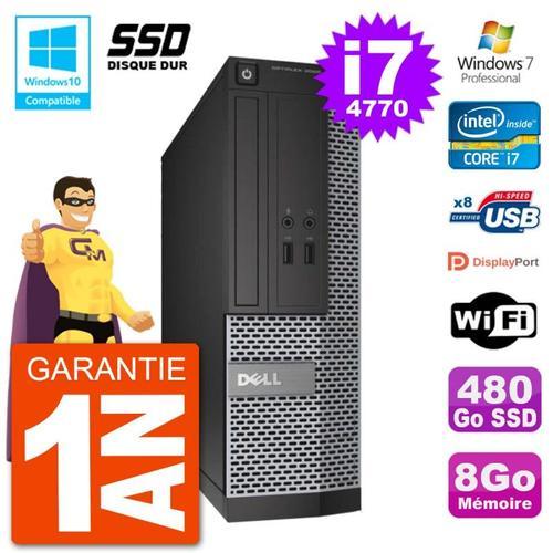 PC Dell 3020 SFF Intel i7-4770 RAM 8Go SSD 480Go Graveur DVD Wifi W7 (Reconditionné) on Productcaster.