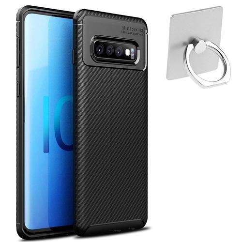 Coque Antichoc Samsung Galaxy S10 Effet Carbonne Housse Etui Tpu Si... on Productcaster.