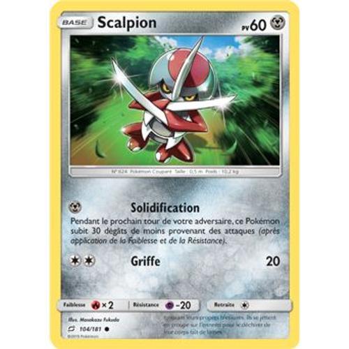 Carte Pokémon - Scalpion - 104/181 - Duo De Choc on Productcaster.