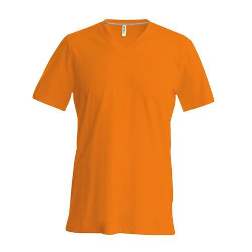 T-Shirt Manches Courtes Col V - K357 - Orange - Homme on Productcaster.