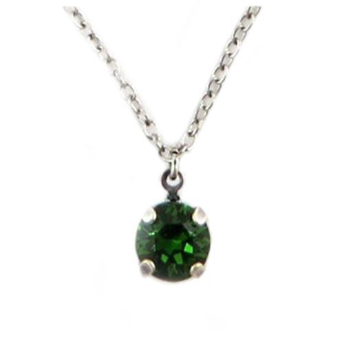 Lily-Crystal Q2349 - Collier Artisanal 'tsarine' Vert Argenté - 8 Mm on Productcaster.