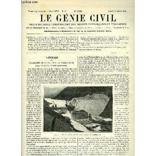 Le Génie Civil Tome Lxvii N° 16 - Hydraulique : L Irrigation De La ... on Productcaster.