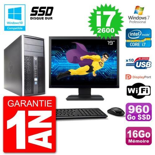 PC HP 6300 MT Ecran 19" Core i7-2600 RAM 16Go SSD 960Go Graveur DVD... (Reconditionné) on Productcaster.