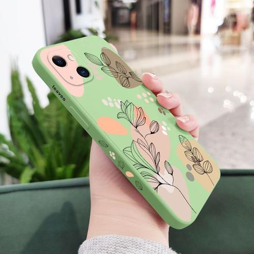 Coque De Téléphone À Plantes Abstraites, Étui En Silicone Liquide P... on Productcaster.