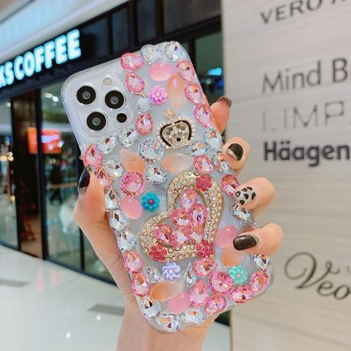 Coque Iphone Pour Iphone 12 6.1 Nouvelle Coque En Verre Strass Coqu... on Productcaster.