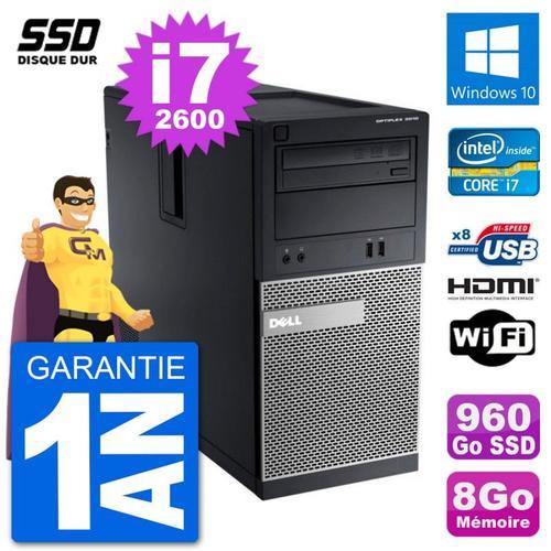 PC Dell 3010 MT i7-2600 RAM 8Go SSD 960Go HDMI Windows 10 Wifi (Reconditionné) on Productcaster.