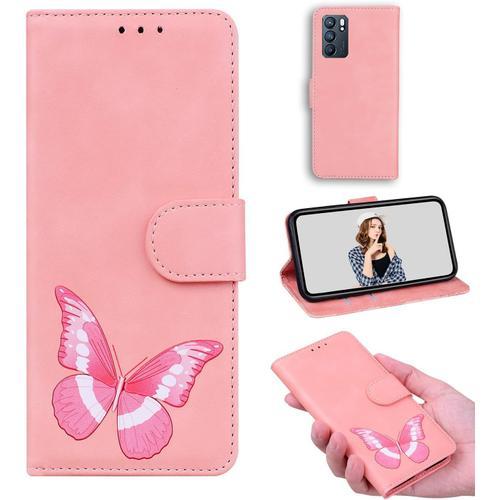 Coque Cuir Pour Oppo Reno6 Étui Flip Stand Wallet Cover Color-Print... on Productcaster.