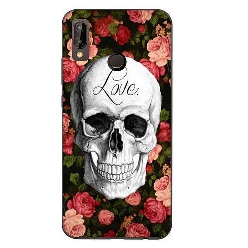 Coque Y7 2019 Mort Love Fleur Liberty Skull on Productcaster.