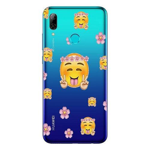 Coque Y7 2019 Smiley Peace And Love Fleur Emojii Emoticone Transpar... on Productcaster.