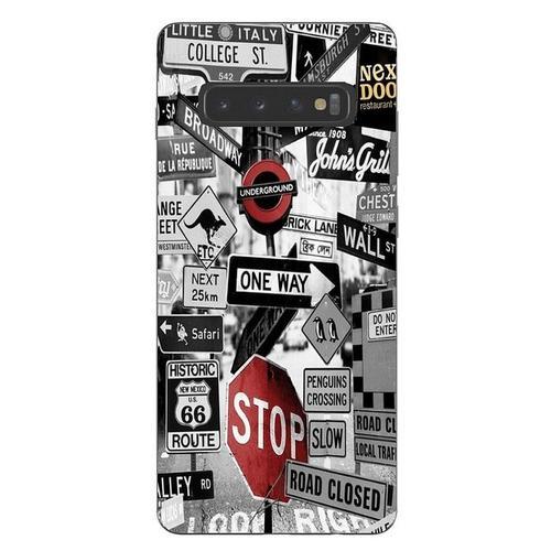 Coque Galaxy S10e Underground Route 66 Street Urban Noir Blanc Rouge on Productcaster.