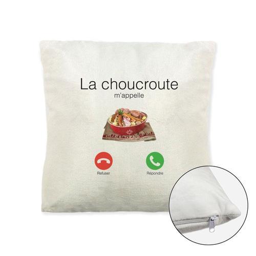 Coussin Doux Polaire Imprimé 40x40 Cm La Choucroute M'appelle on Productcaster.